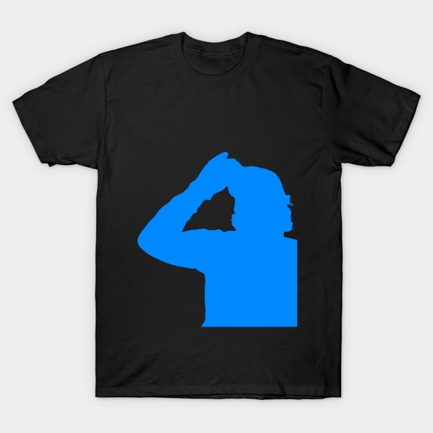 Tip of the hat to those that turned him blue. T-Shirt by TeachUrb